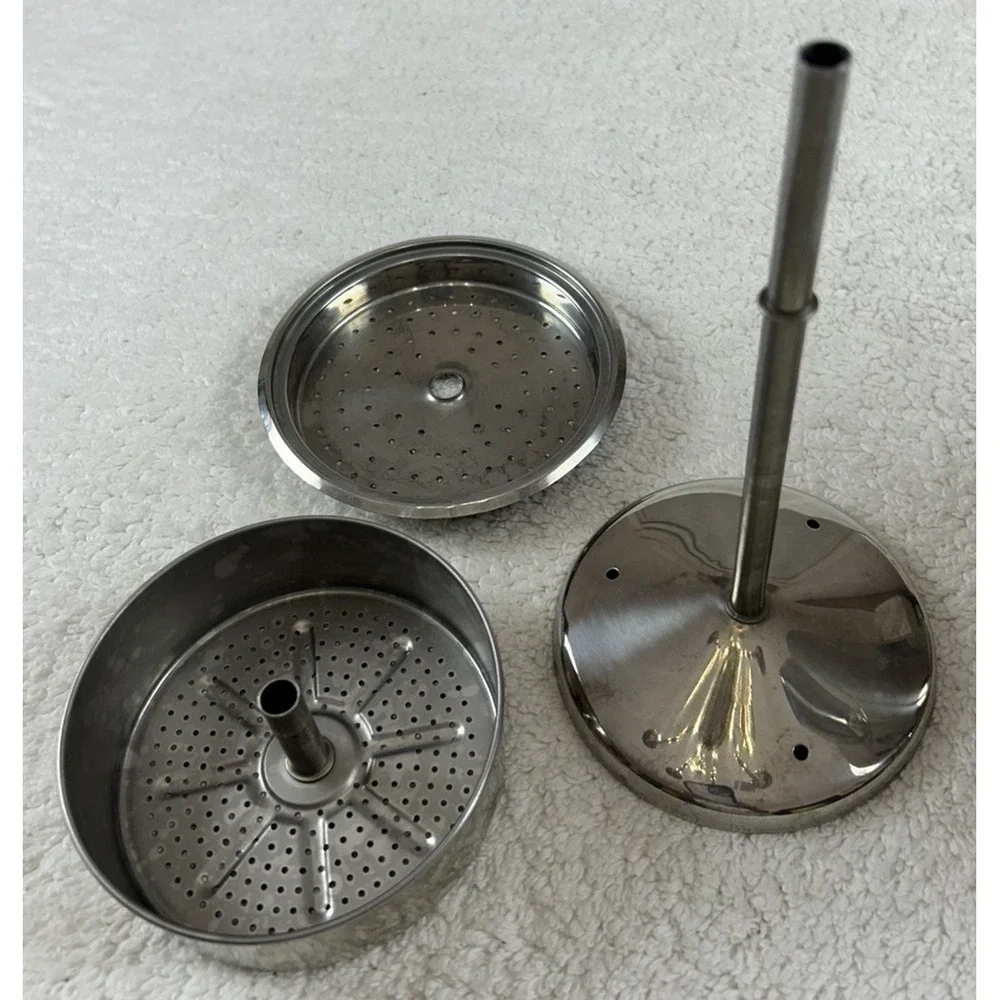 Vintage Stainless Steel Coffee Percolator 9 Cup Mid Century Modern Stove Top Pot